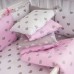 Дитяча постільна білизна Маленька Соня Baby Design сіро-рожеві серця